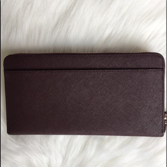 Kate spade Kirk park saffiano wallet mahogany bow - Picture 3 of 8